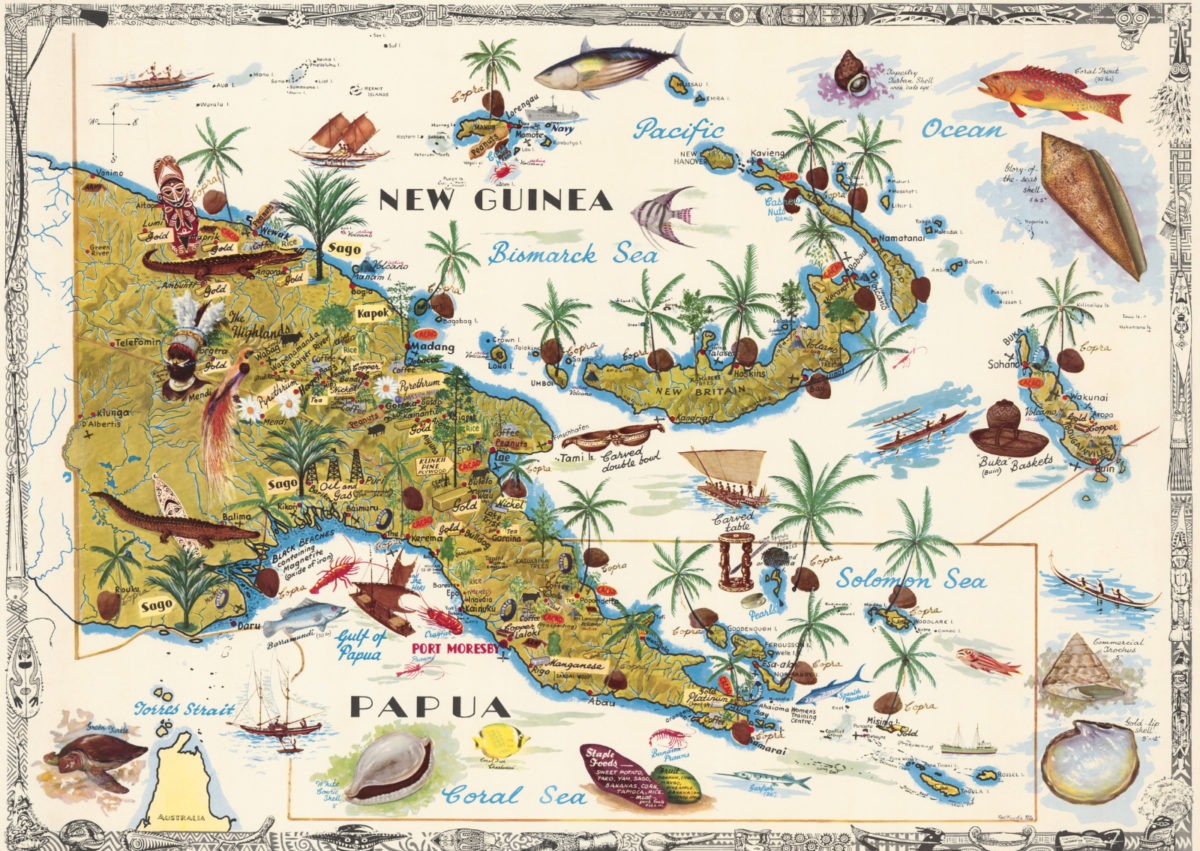Mapa temático de Papúa Nueva Guinea